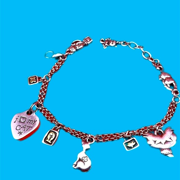 Brighton Pedigree Cat Locket Heart Retired Heart Charm Bracelet PURRFECT! - Picture 6 of 11